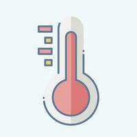 Icon Thermometer. related to Laundry symbol. doodle style. simple design editable. simple illustration vector