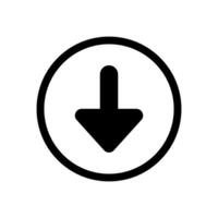 Download icon vector. Upload button illustration. Load symbol or logo. vector