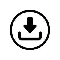 Download icon vector. Upload button illustration. Load symbol or logo. vector
