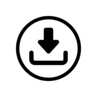 Download icon vector. Upload button illustration. Load symbol or logo. vector