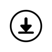 Download icon vector. Upload button illustration. Load symbol or logo. vector