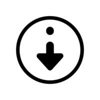 Download icon vector. Upload button illustration. Load symbol or logo. vector