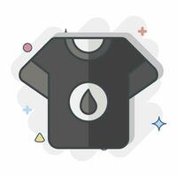 Icon Tshirt Stain. related to Laundry symbol. comic style. simple design editable. simple illustration vector