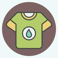 Icon Tshirt Stain. related to Laundry symbol. color mate style. simple design editable. simple illustration vector