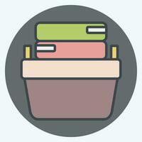 Icon Clothe Basket. related to Laundry symbol. color mate style. simple design editable. simple illustration vector