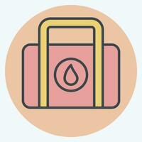 Icon Clothes Bag. related to Laundry symbol. color mate style. simple design editable. simple illustration vector
