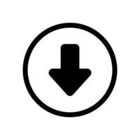 Download icon vector. Upload button illustration. Load symbol or logo. vector