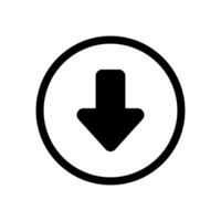 Download icon vector. Upload button illustration. Load symbol or logo. vector