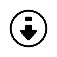 Download icon vector. Upload button illustration. Load symbol or logo. vector