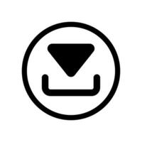 Download icon vector. Upload button illustration. Load symbol or logo. vector