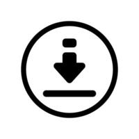 Download icon vector. Upload button illustration. Load symbol or logo. vector