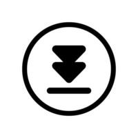 Download icon vector. Upload button illustration. Load symbol or logo. vector