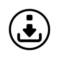 Download icon vector. Upload button illustration. Load symbol or logo. vector