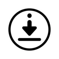 Download icon vector. Upload button illustration. Load symbol or logo. vector
