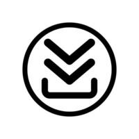 Download icon vector. Upload button illustration. Load symbol or logo. vector