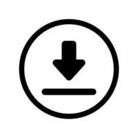 Download icon vector. Upload button illustration. Load symbol or logo. vector