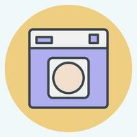 Icon Tumble Dryer. related to Laundry symbol. color mate style. simple design editable. simple illustration vector