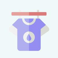 Icon Hanging Tshirt. related to Laundry symbol. flat style. simple design editable. simple illustration vector