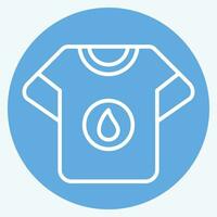 Icon Tshirt Stain. related to Laundry symbol. blue eyes style. simple design editable. simple illustration vector