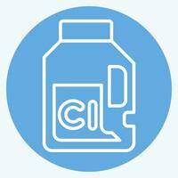 Icon Chlorine. related to Laundry symbol. blue eyes style. simple design editable. simple illustration vector