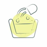 Icon Washing Poder. related to Laundry symbol. Color Spot Style. simple design editable. simple illustration vector