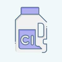 Icon Chlorine. related to Laundry symbol. doodle style. simple design editable. simple illustration vector