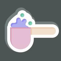 Sticker Detergent Scoop. related to Laundry symbol. simple design editable. simple illustration vector