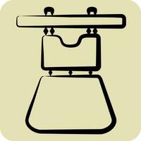 Icon Dress Drying. related to Laundry symbol. hand drawn style. simple design editable. simple illustration vector