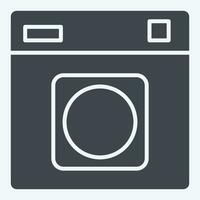 Icon Tumble Dryer. related to Laundry symbol. glyph style. simple design editable. simple illustration vector