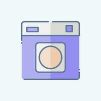 Icon Tumble Dryer. related to Laundry symbol. doodle style. simple design editable. simple illustration vector