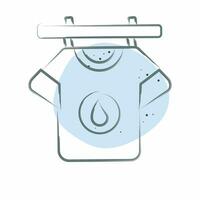 Icon Hanging Tshirt. related to Laundry symbol. Color Spot Style. simple design editable. simple illustration vector