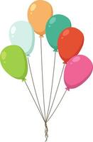 Balloon bouquets, bundles. Flat graphic vector illustration on white background