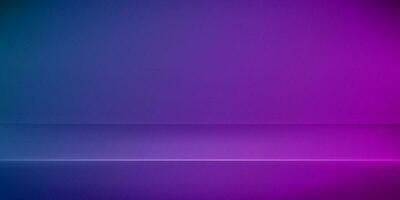 Photo studio background design in blue and purple gradient color. Empty podium for banner or product presentation. Vector illustration