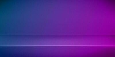 Photo studio background design in blue and purple gradient color. Empty podium for banner or product presentation. Vector illustration