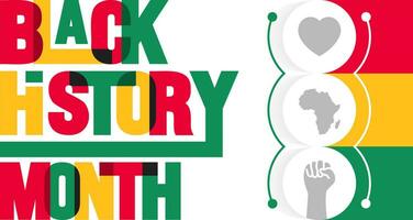 African American Black history month 2024 colorful lettering typography with background Celebrated February in united state and Canada. Juneteenth Independence Day. Kwanzaa. vector