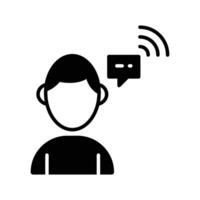 listener people. listener icon vector