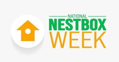 February is National Nest box Week background template. Holiday concept. background, banner, placard, card, and poster design template with text inscription and standard color. vector illustration.