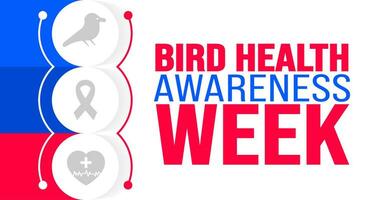 February is Bird Health Awareness Week background template. Holiday concept. background, banner, placard, card, and poster design template with text inscription and standard color. vector illustration