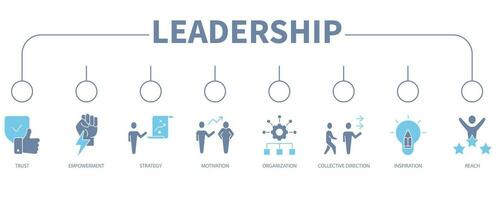 Leadership banner web icon vector illustration concept