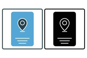 travel guide icon. icon related to information for travelers. solid icon style. element illustration vector