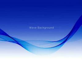 Modern blue flowing stylish gradient wave background vector