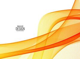 Decorative design modern pattern with stylish smooth yellow wave background vector