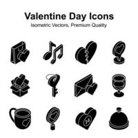 Grab this creatively designed valentines day isometric vectors set, ready to use in websites and mobile apps