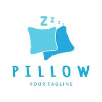 Creative logo designs for pillows, blankets, bed sheets and beds, sleep, zzz, clock, moon and stars. vector