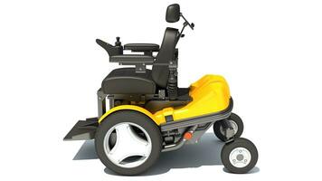 Electric Power Wheelchair 3D rendering on white background photo