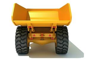 Mining Dump Truck heavy construction machinery 3D rendering on white background photo