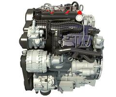 Car Engine 3D rendering on white background photo