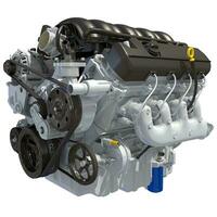 V8 Turbo Car Engine 3D rendering on white background photo