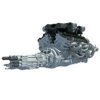 V12 Car Engine 3D rendering on white background photo