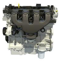 Car Engine 3D rendering on white background photo